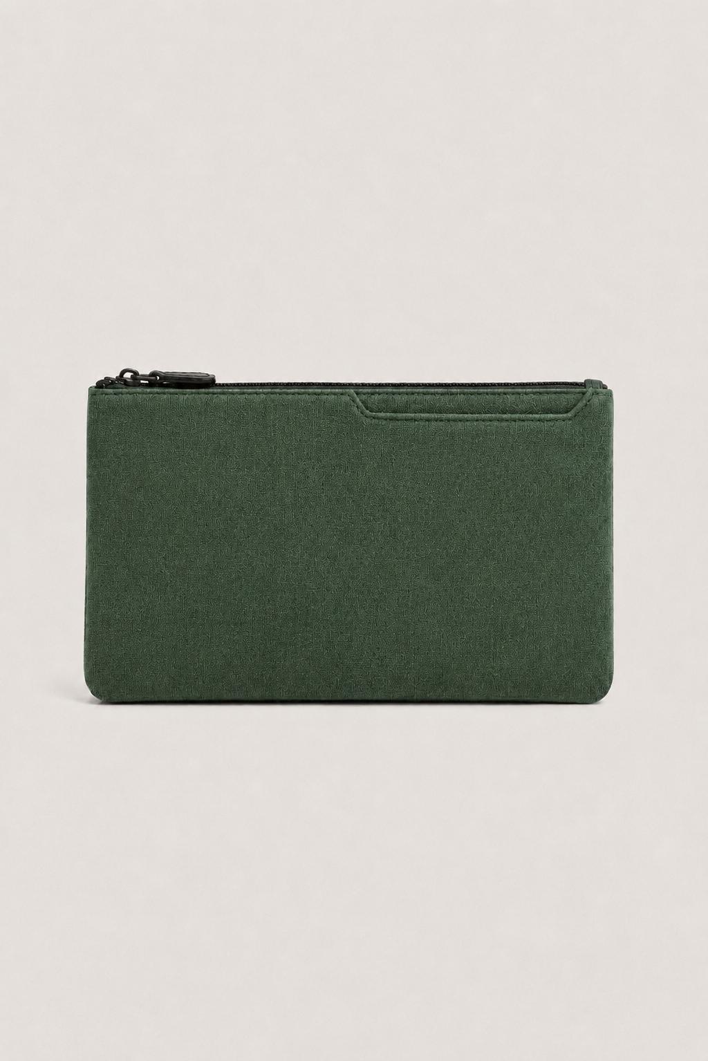 Borsa Clutch Alcantara Grøn Nat