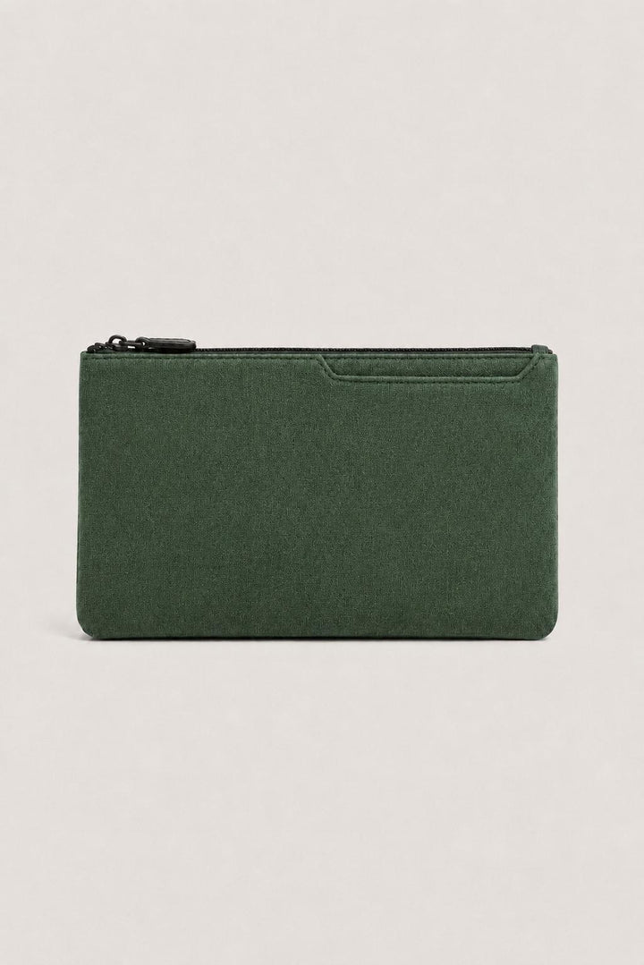 Borsa Clutch Alcantara Grøn Nat