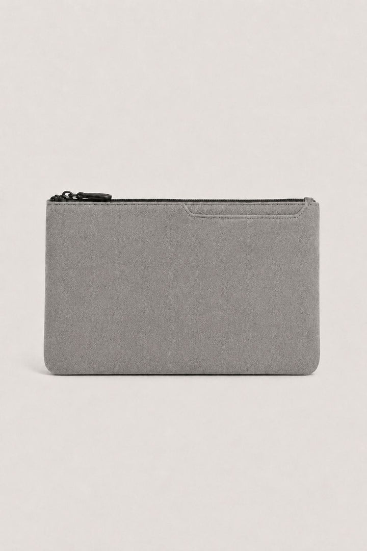 Borsa Clutch Alcantara Grå Moonstone