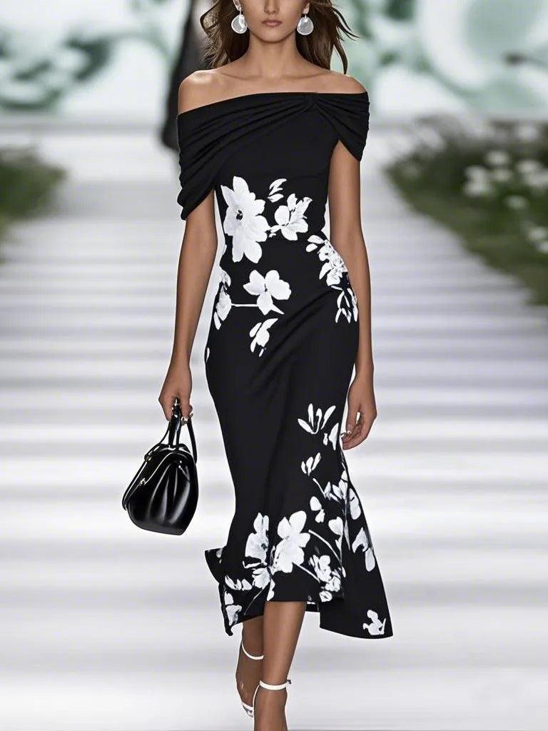Spring Summer Floral Printed Elegant Dresses