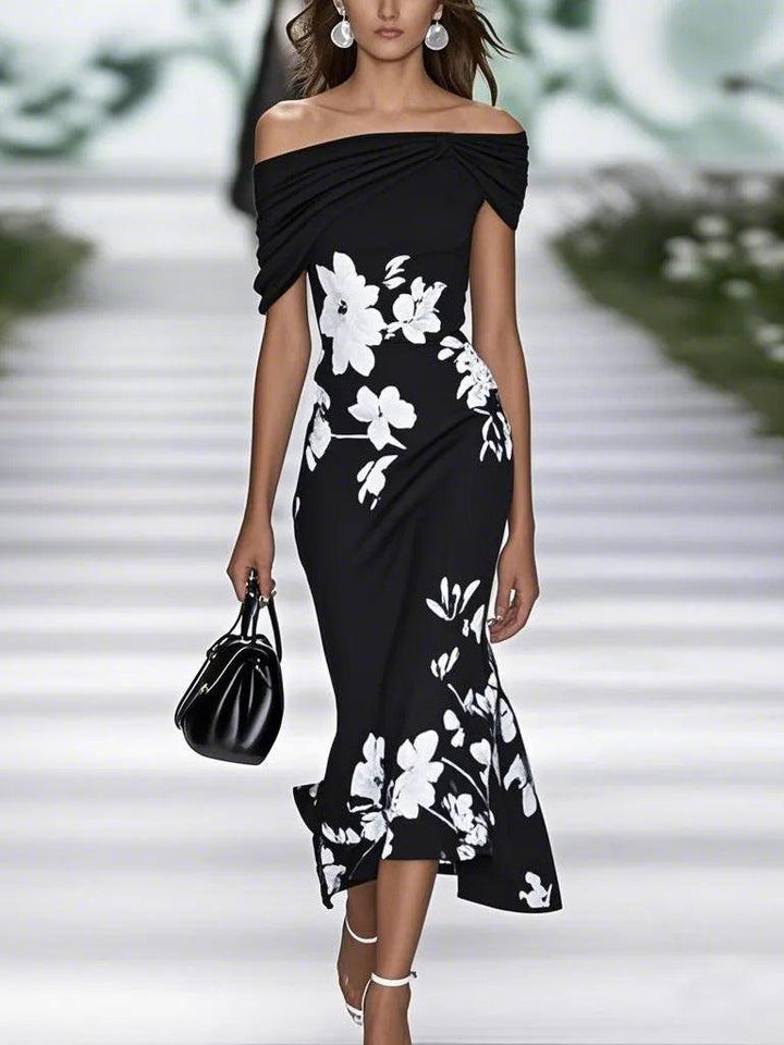 Spring Summer Floral Printed Elegant Dresses