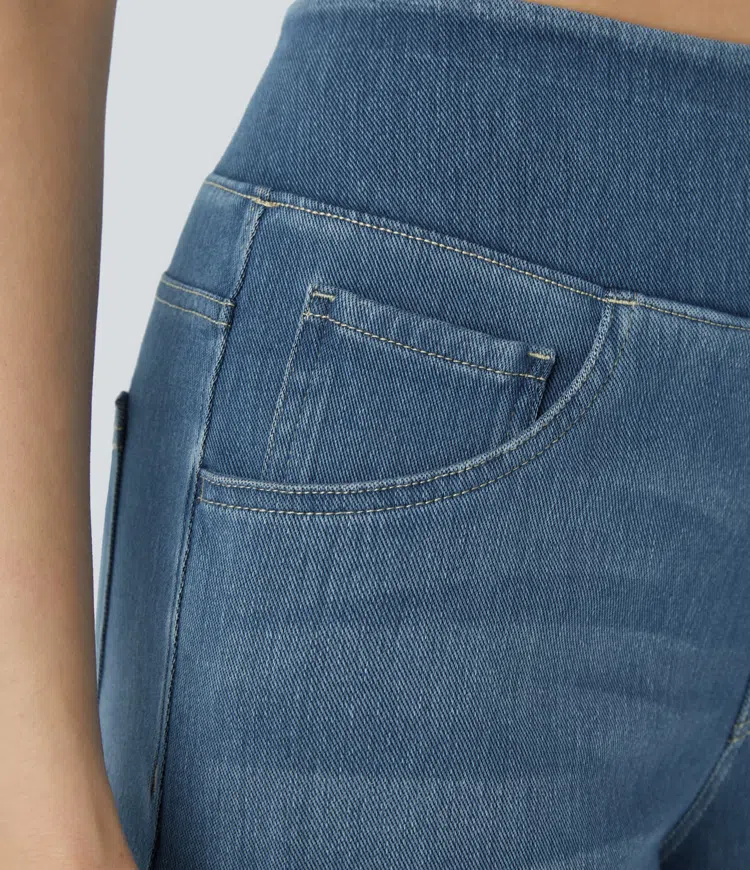 Komfortable jeans med høj talje