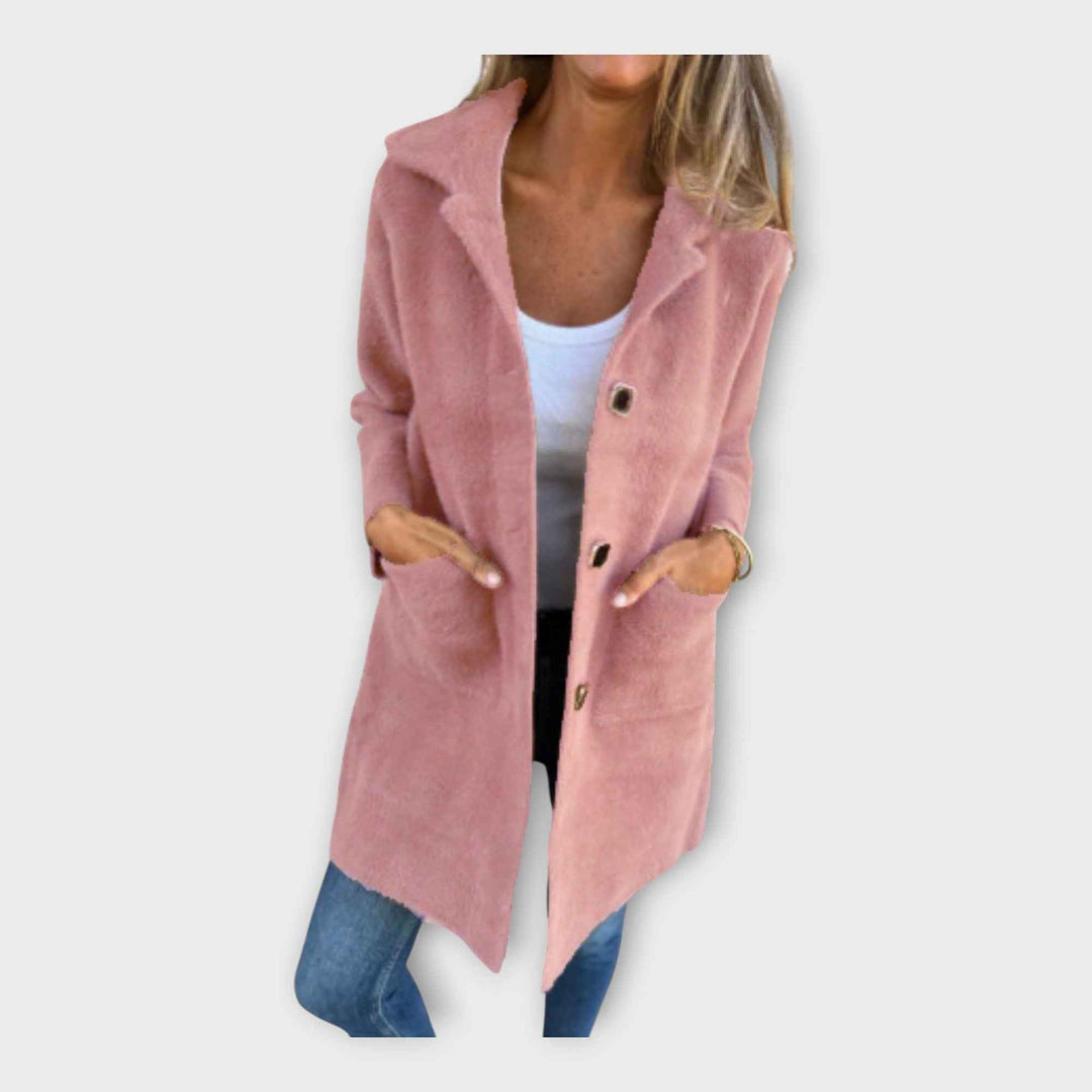 Uldfrakke med Elegant Lukning