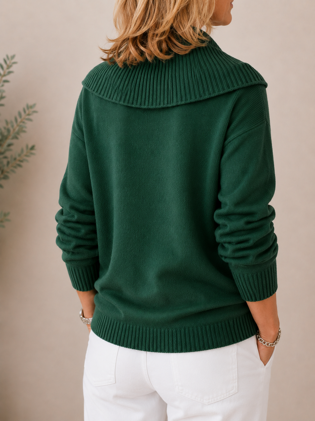 Blød videre Kragenpullover