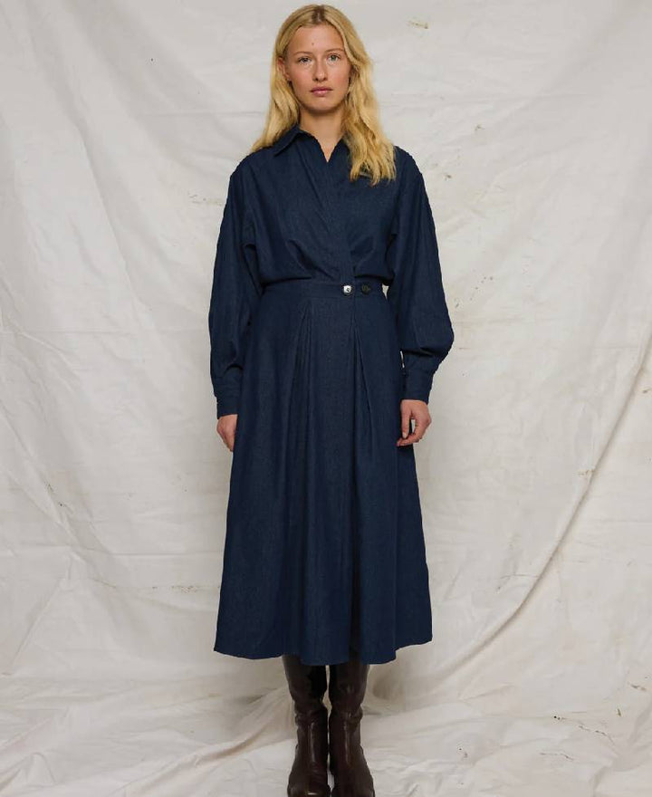 La Rouge Charlotte Dress - Dark Denim