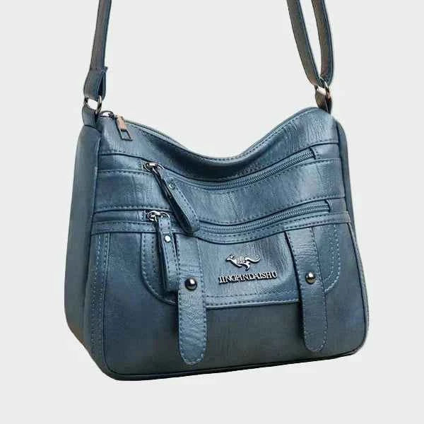Elegant læderhåndbagage