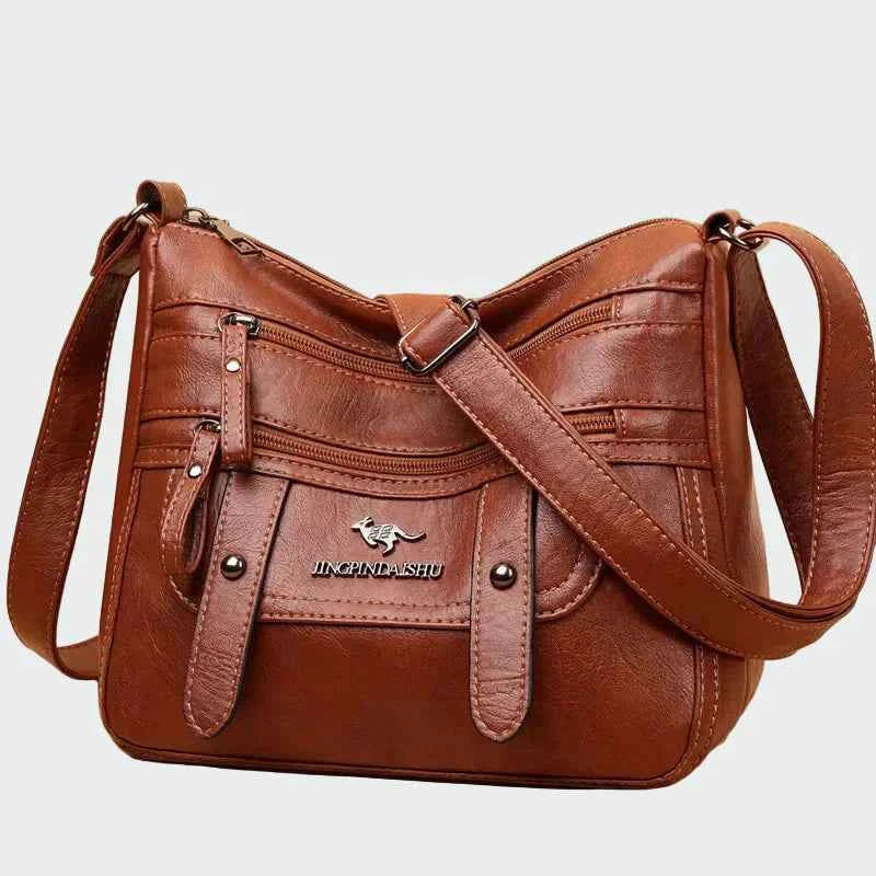 Elegant læderhåndbagage
