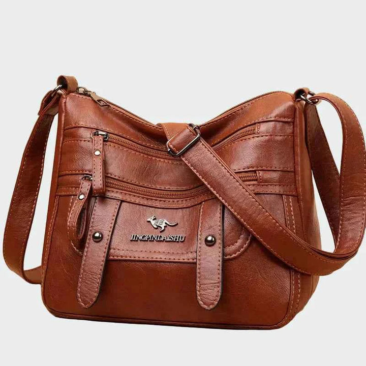 Elegant læderhåndbagage