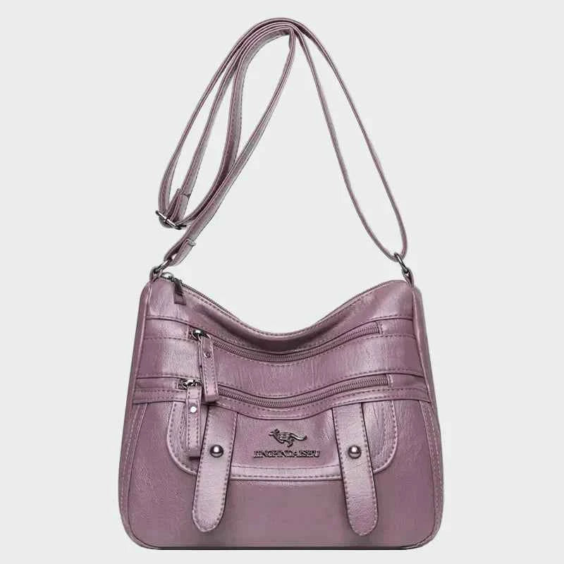 Elegant læderhåndbagage