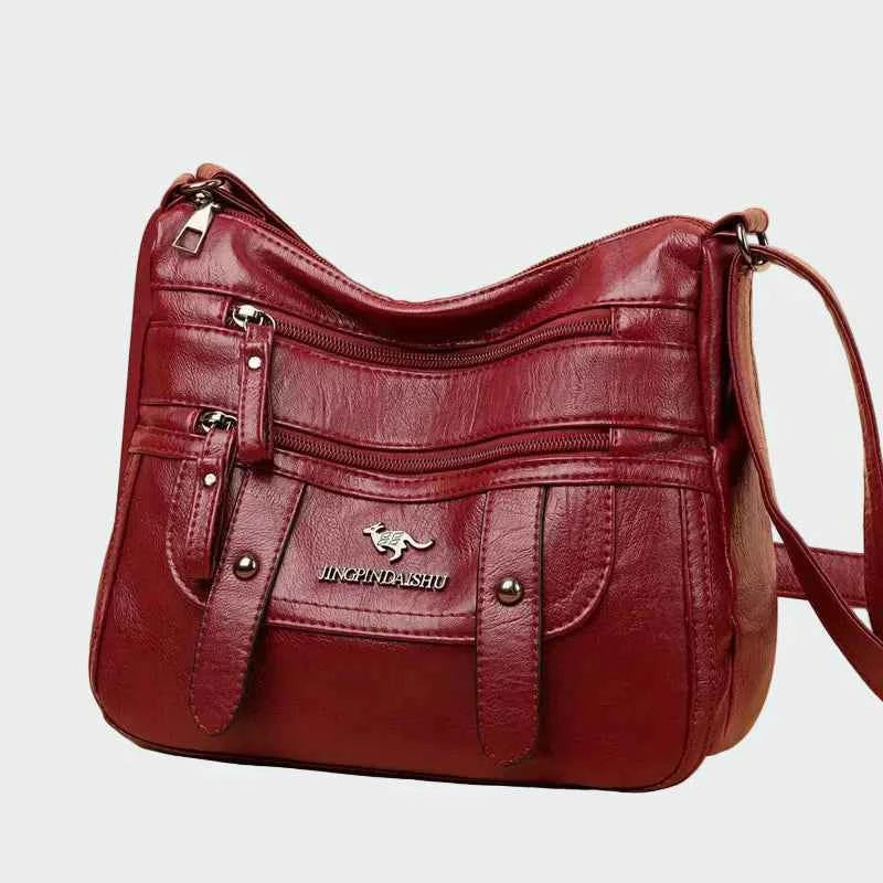 Elegant læderhåndbagage
