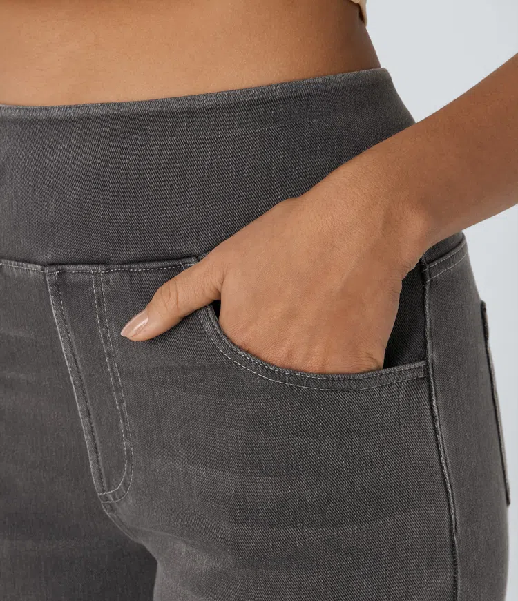 Komfortable jeans med høj talje