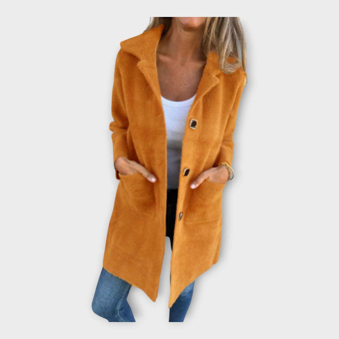 Uldfrakke med Elegant Lukning