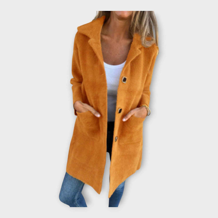 Uldfrakke med Elegant Lukning