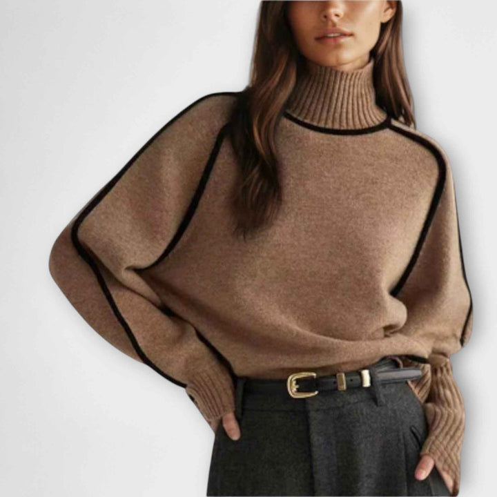 Emilie - Blødt & elegant sweater med høj krave