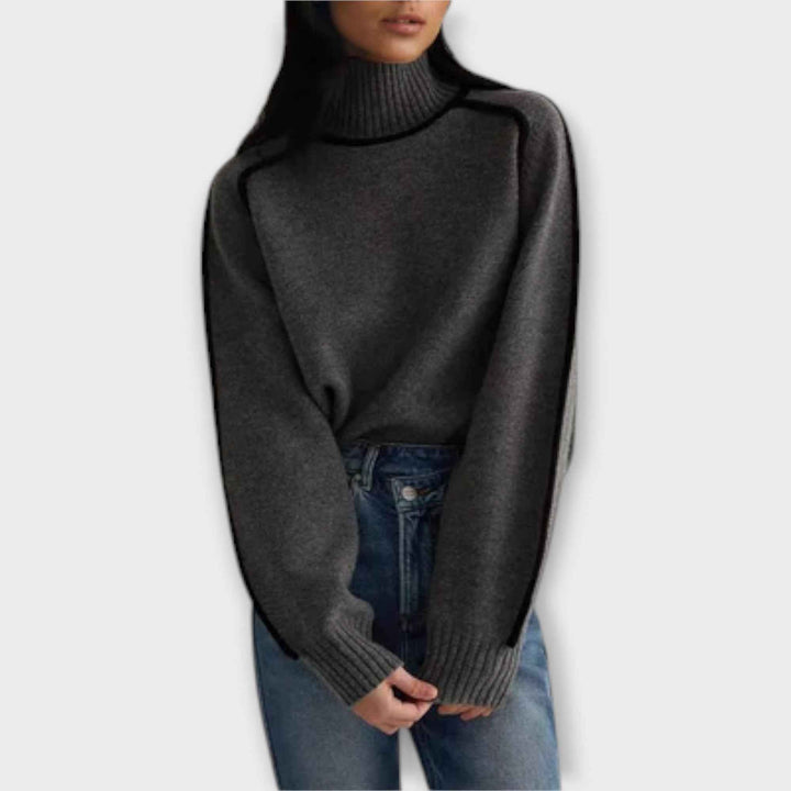 Emilie - Blødt & elegant sweater med høj krave