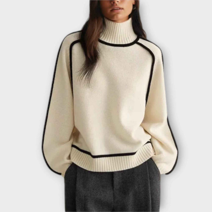 Emilie - Blødt & elegant sweater med høj krave