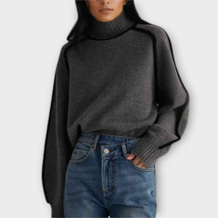 Emilie - Blødt & elegant sweater med høj krave