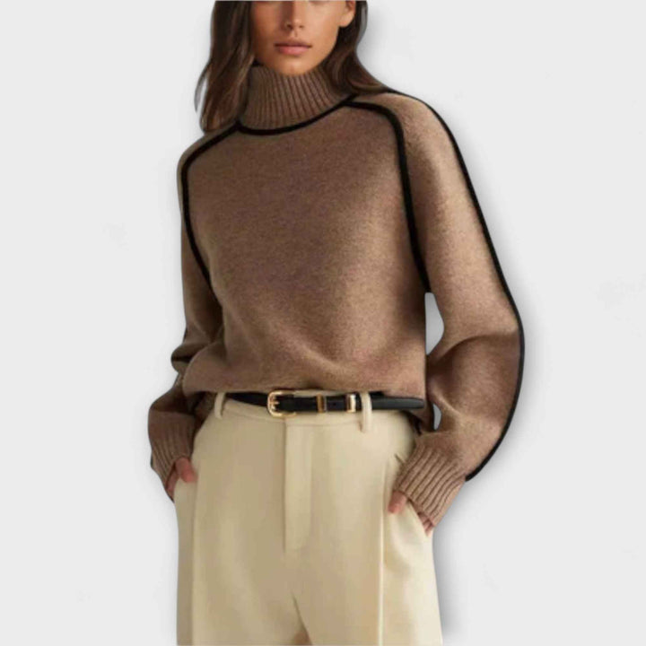 Emilie - Blødt & elegant sweater med høj krave