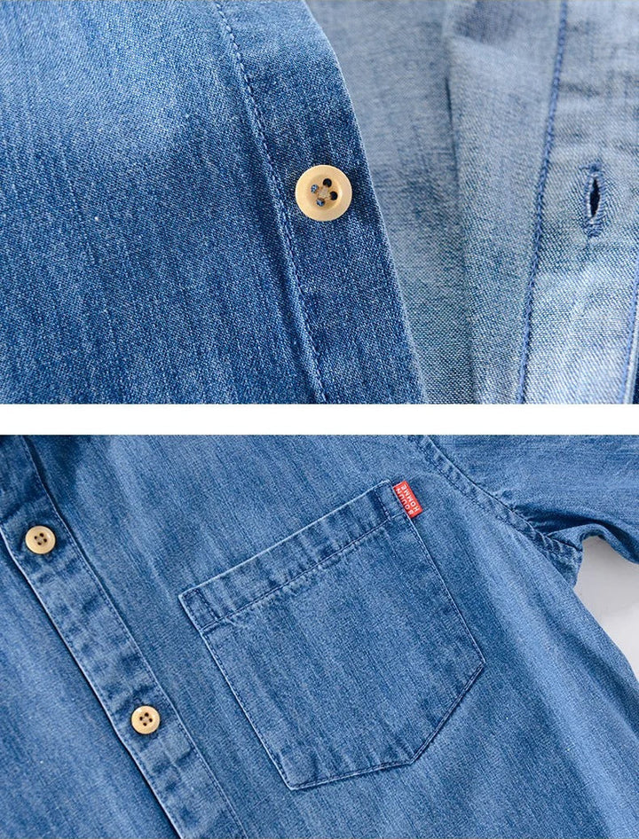 Kortærmet Denimskjorte