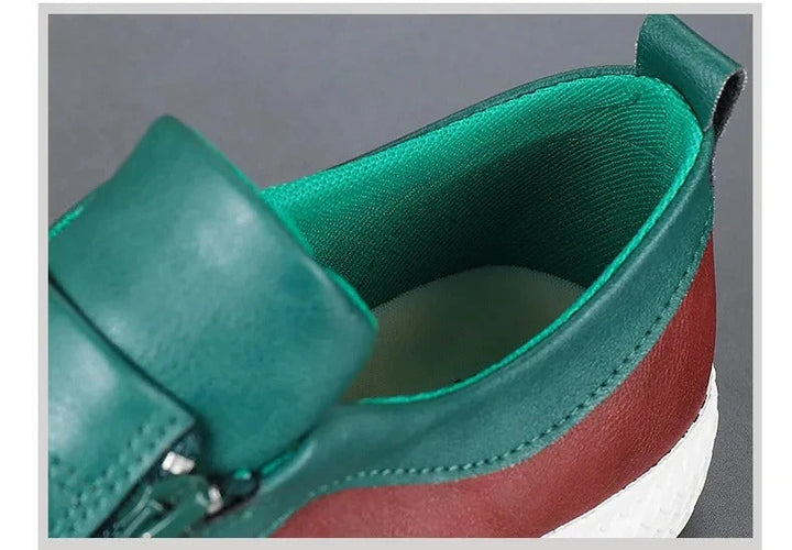 Lædersko med Lynlås