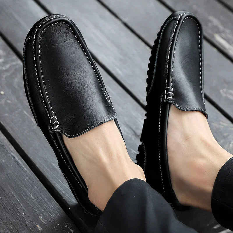 Vintage Læder Loafers