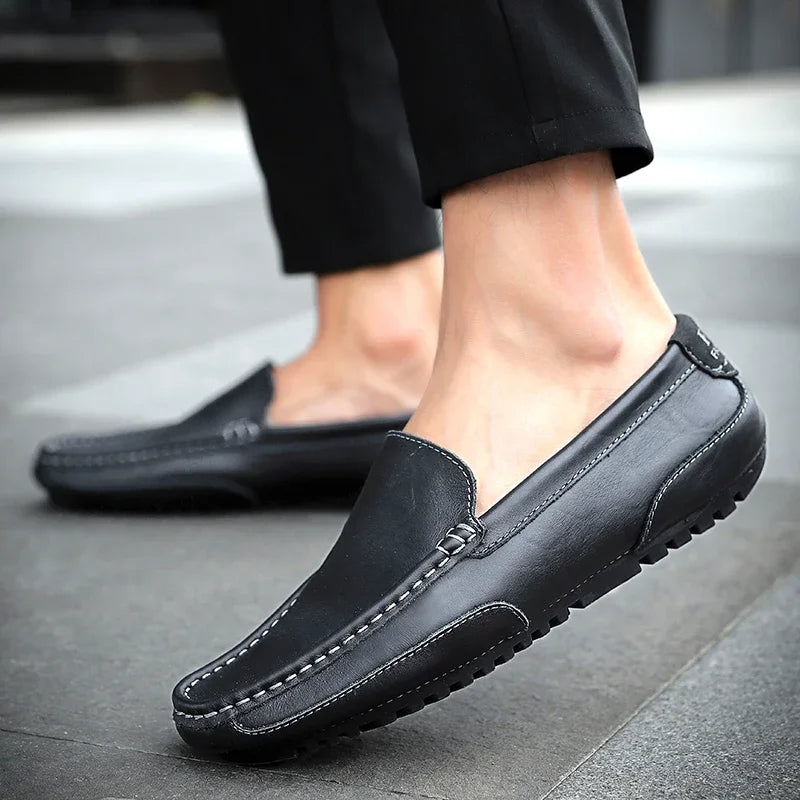Vintage Læder Loafers