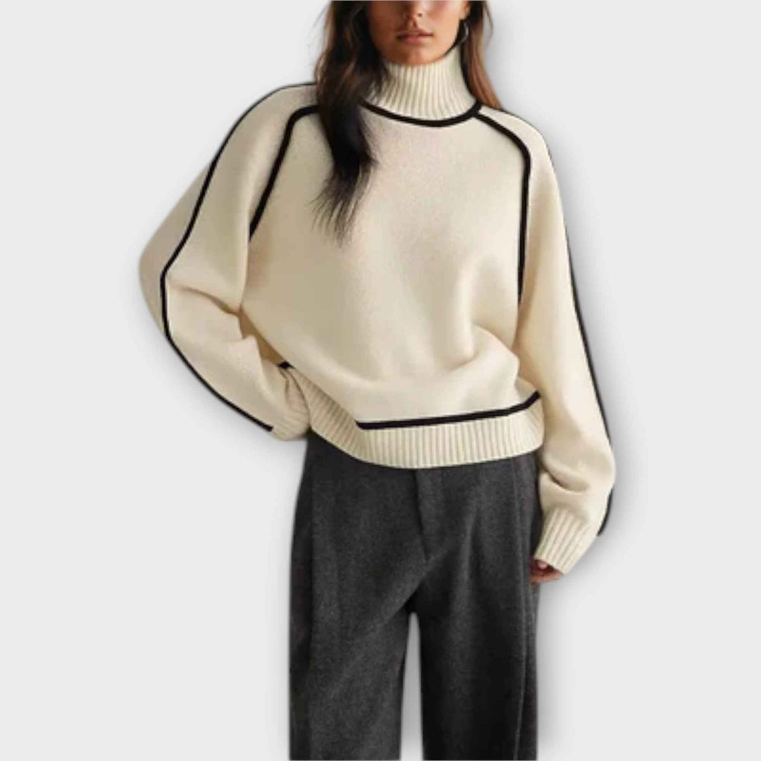 Emilie - Blødt & elegant sweater med høj krave