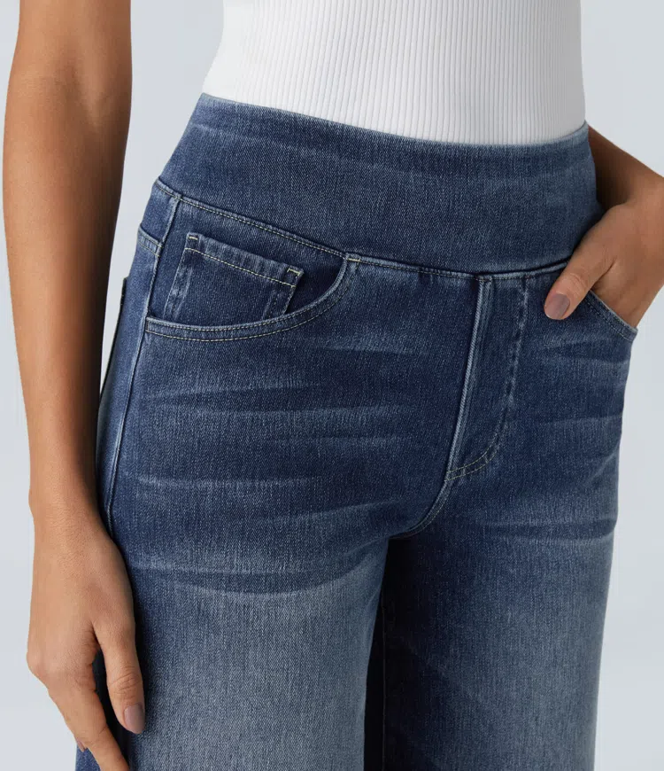 Komfortable jeans med høj talje