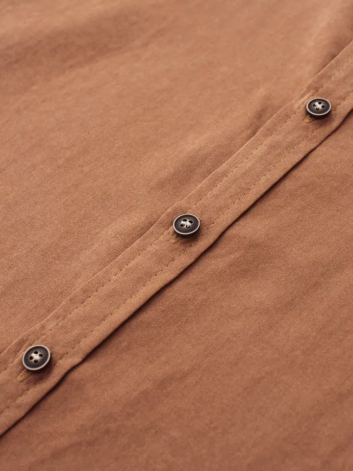 Casual Kortærmet Bomulds Skjorte