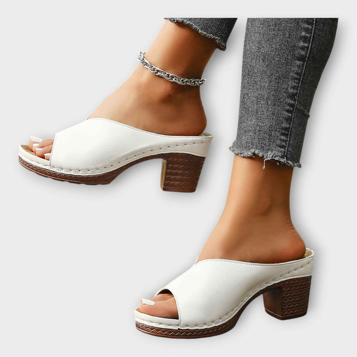 Sandaler med Tykk hæl og Åben Hæl