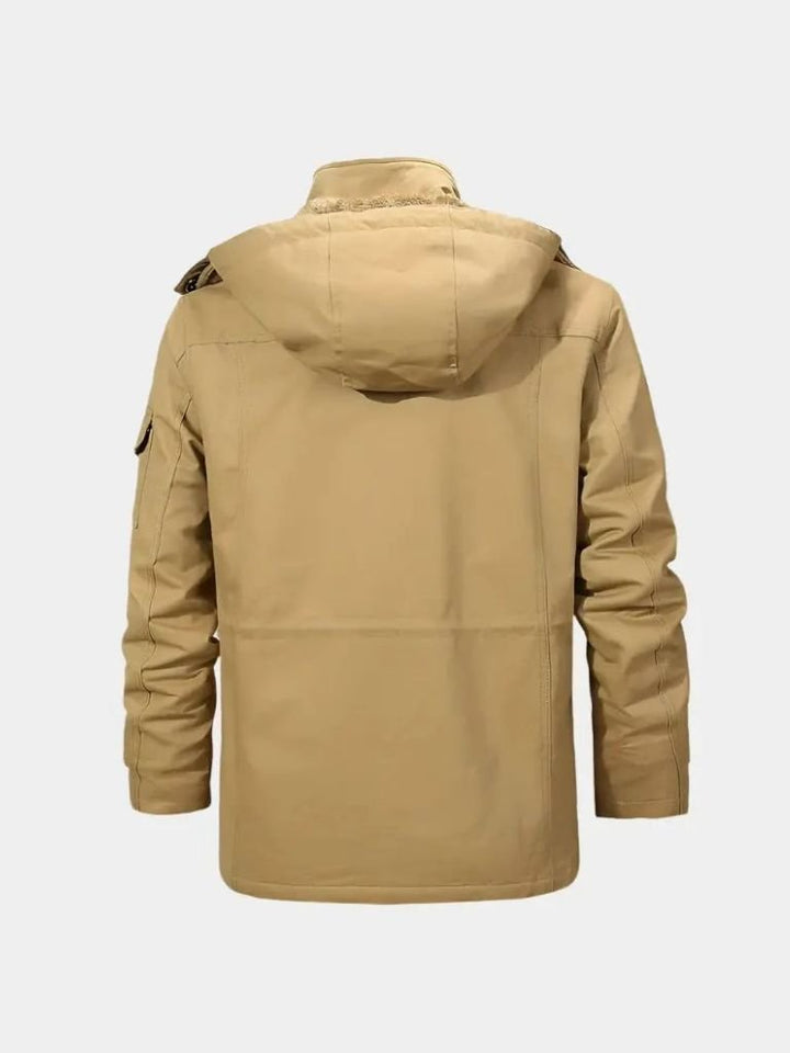 Fleece Bomberjakke med Hætte