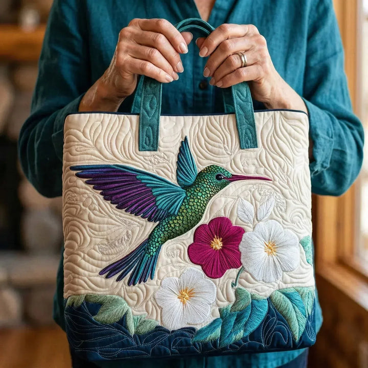 Håndlavet Taske | Kolibri og Blomster