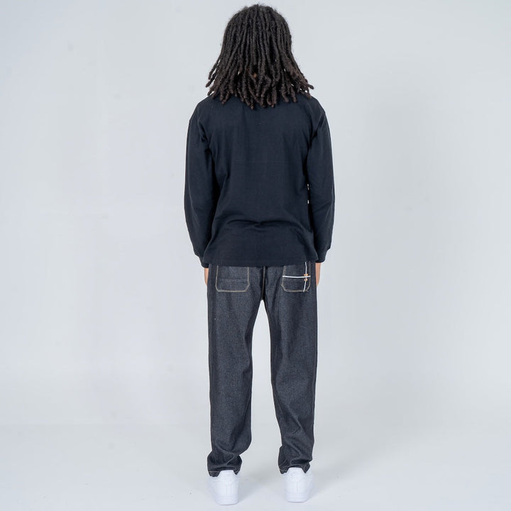 Ikki - Denim komfortbukser