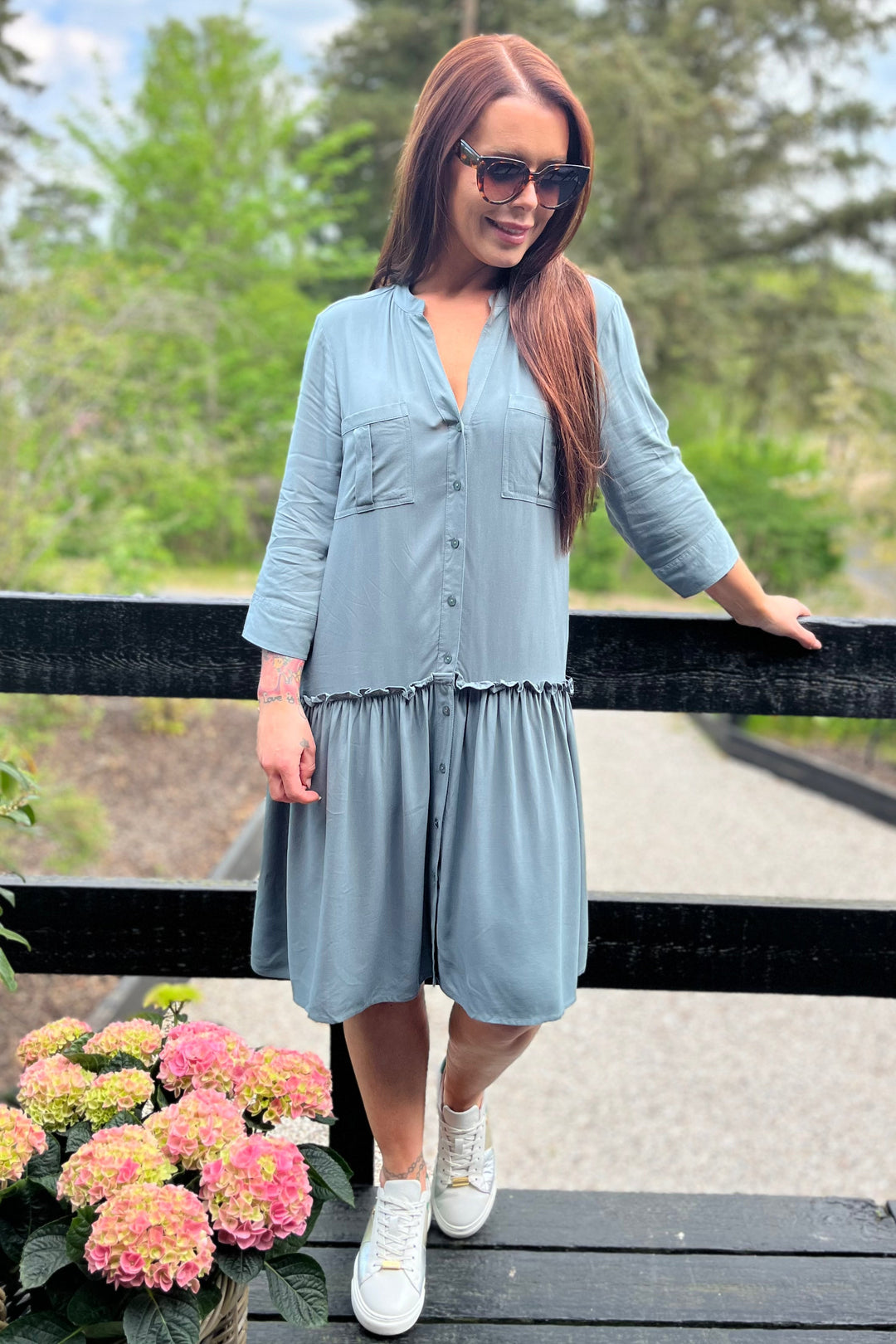 Gisele Dress | Shadow Green | Kjole fra French Laundry