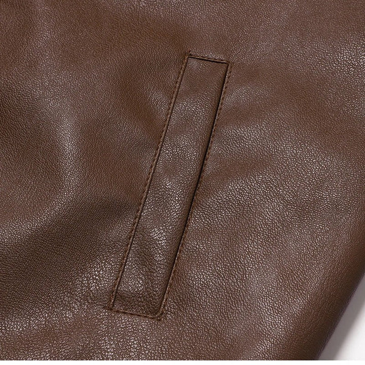 Vintage Læder Bikerjakke