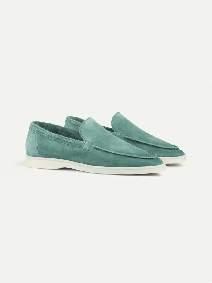 Mocassino Klassisk i Blå Suede
