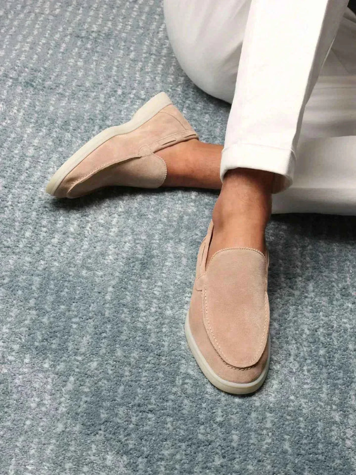 Klassisk Mokkasine i Beige Sæd