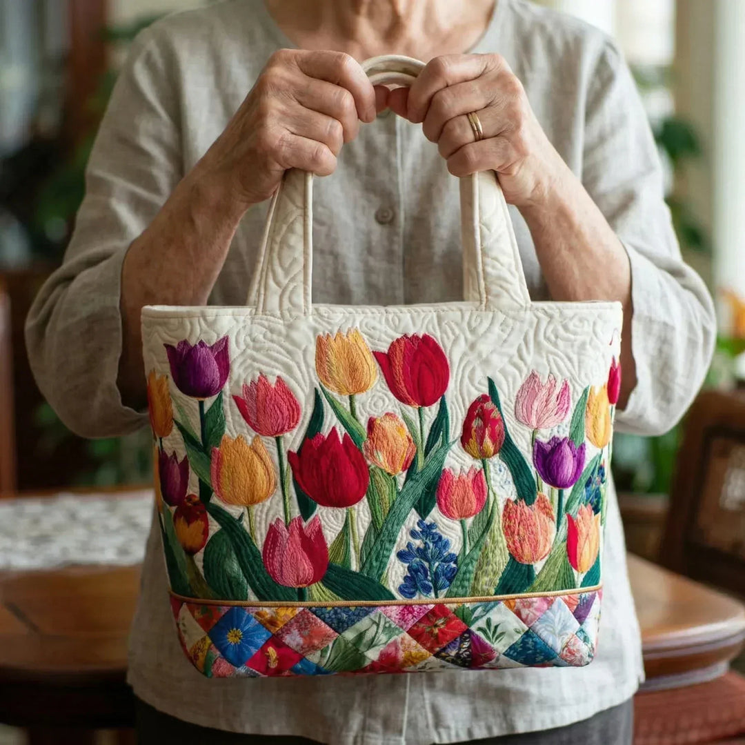Håndlavet Stoftaske – Tulipanmark