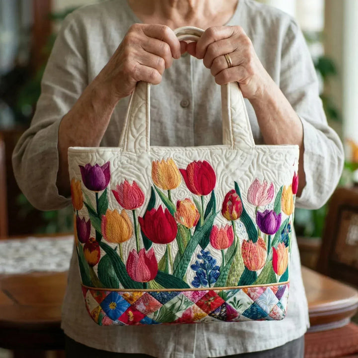 Håndlavet Stoftaske – Tulipanmark
