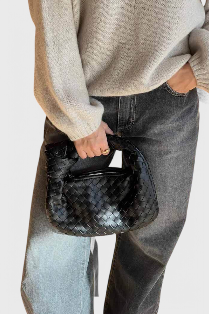 Sage Sac Satchel Mini Tissé