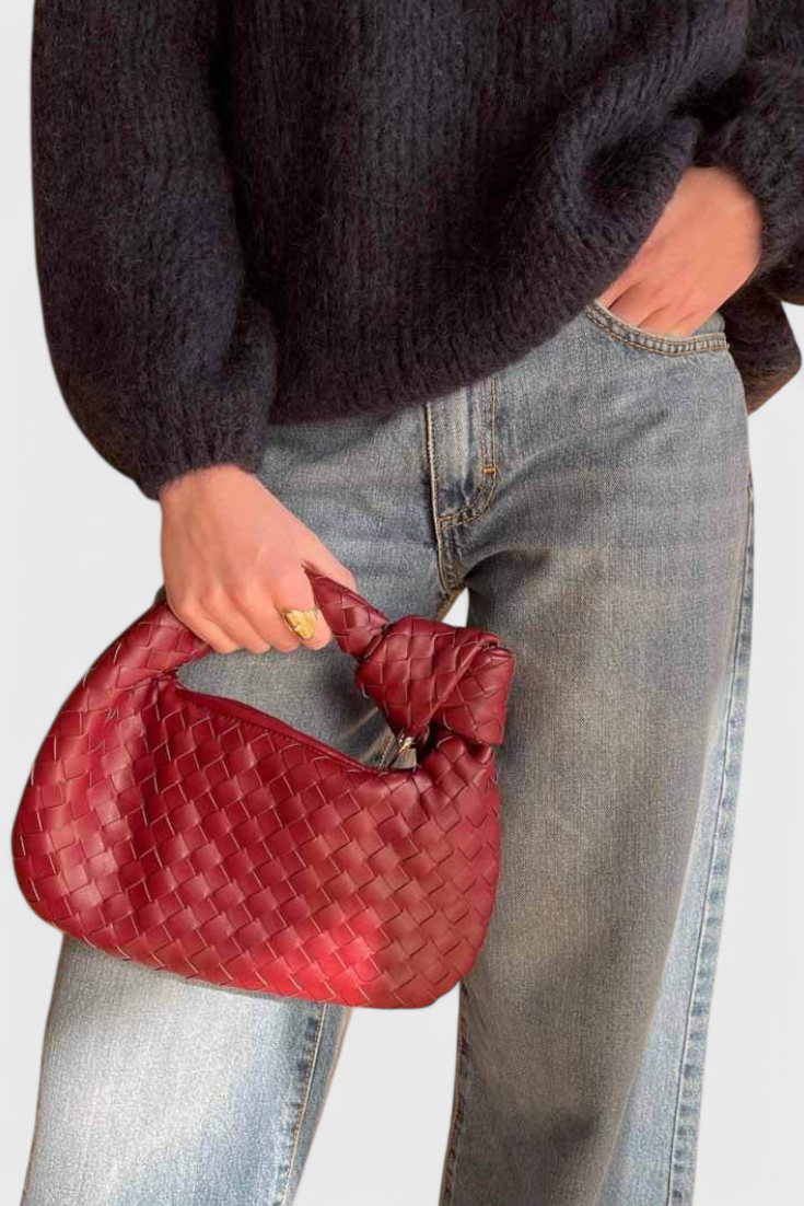 Sage Sac Satchel Mini Tissé