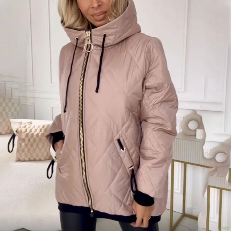 Elegant Vinterparka med Garanteret Varme og Feminint Snit til Hverdagsbrug