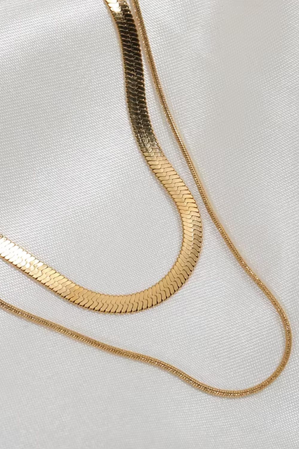 Double Snake Chain Necklace | Halskæde fra Birdsong