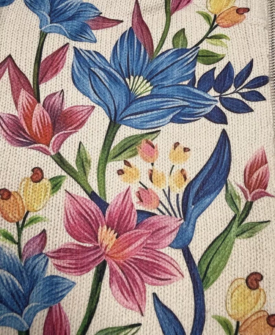 Renata™ | Cardigan Zip Floreale Giardino Botanico