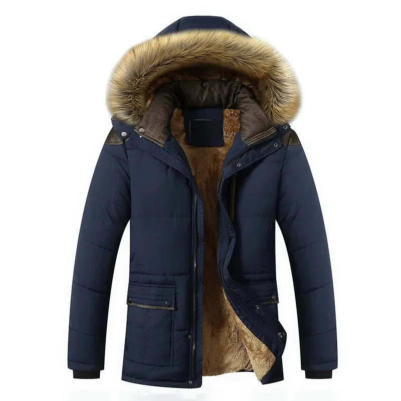 Elegant vinterjakke med quiltet fleecefor